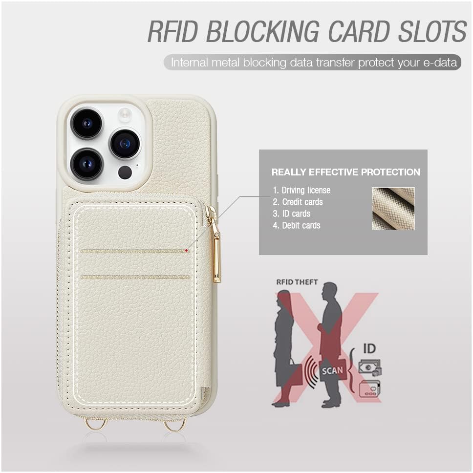 iPhone 15 Series ZVE RFID-Blocking Wallet Case.