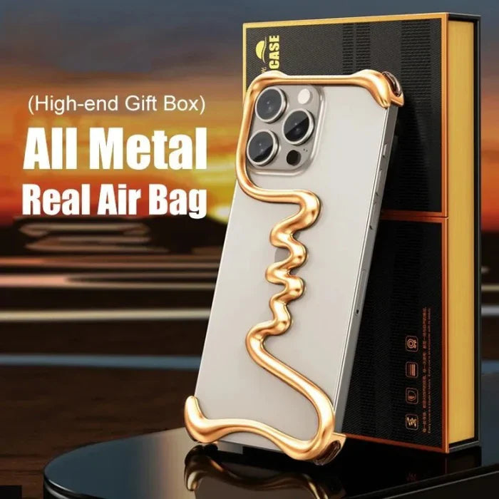 Luxury Metal 3D Hollow Cover For iPhone 15 Series