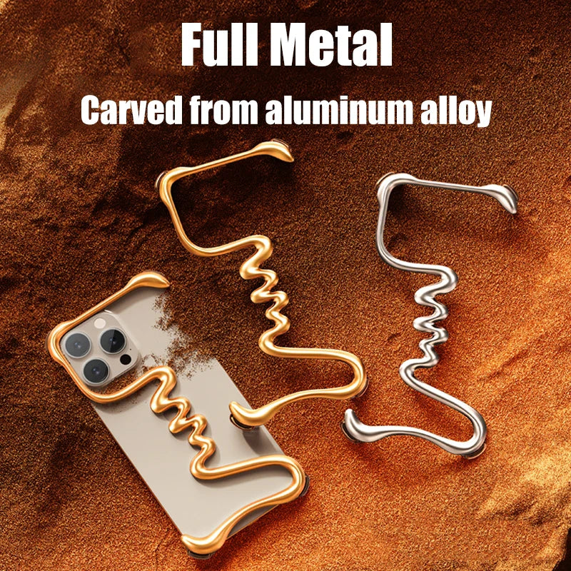 Luxury Metal 3D Hollow Cover For iPhone 15 Series