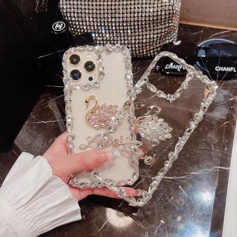 Phone 12 & 13 Series DIY Diamond Encrusted Luxury Transparent Case