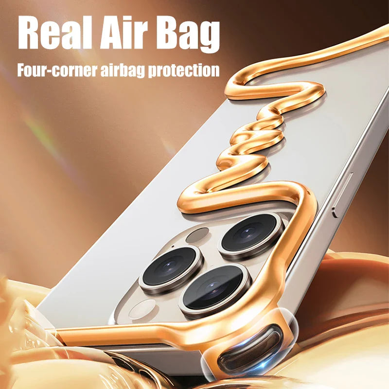 Luxury Metal 3D Hollow Cover For iPhone 15 Series