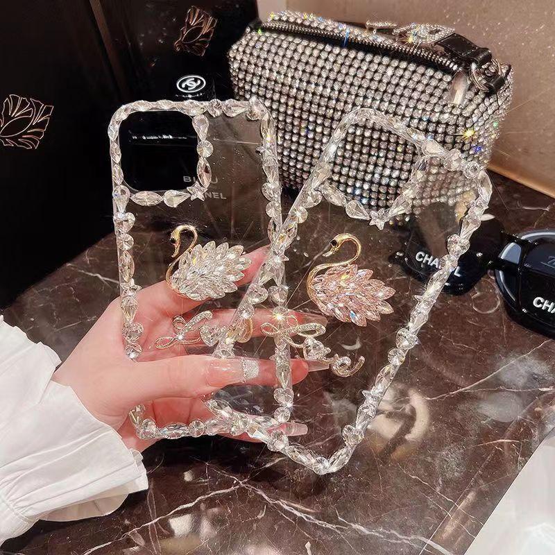 Phone 12 & 13 Series DIY Diamond Encrusted Luxury Transparent Case
