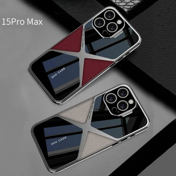 iPhone 15 Series Polished Guard Business Leather Case