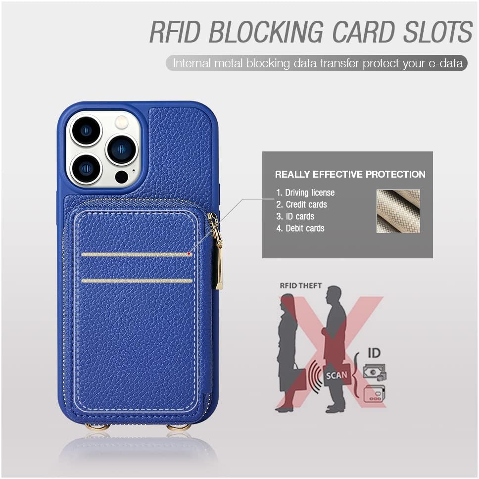 iPhone 15 Series ZVE RFID-Blocking Wallet Case.