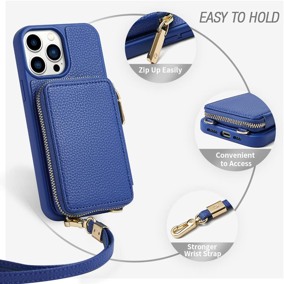 iPhone 15 Series ZVE RFID-Blocking Wallet Case.