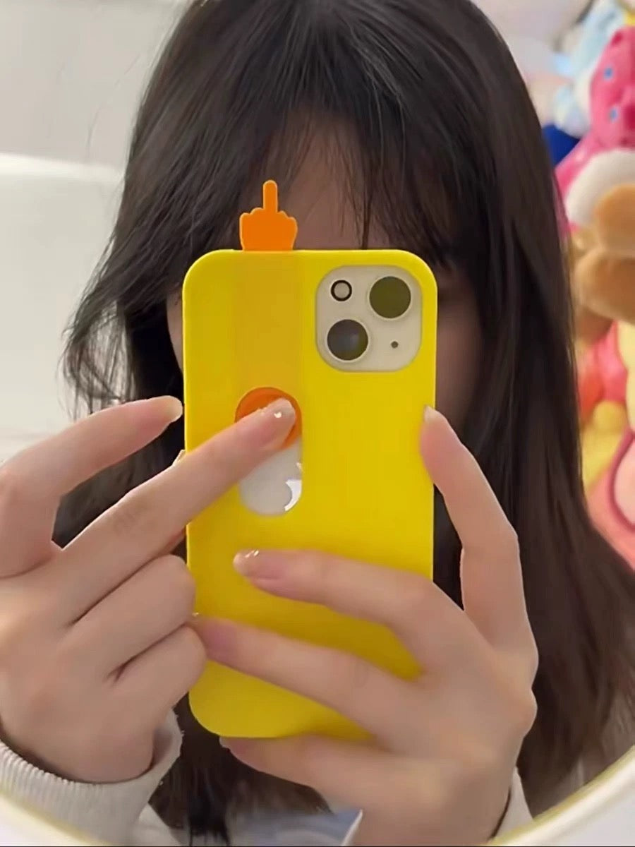 iPhone 15 Series 3D Printed Sliding Middle Finger Phone Case
