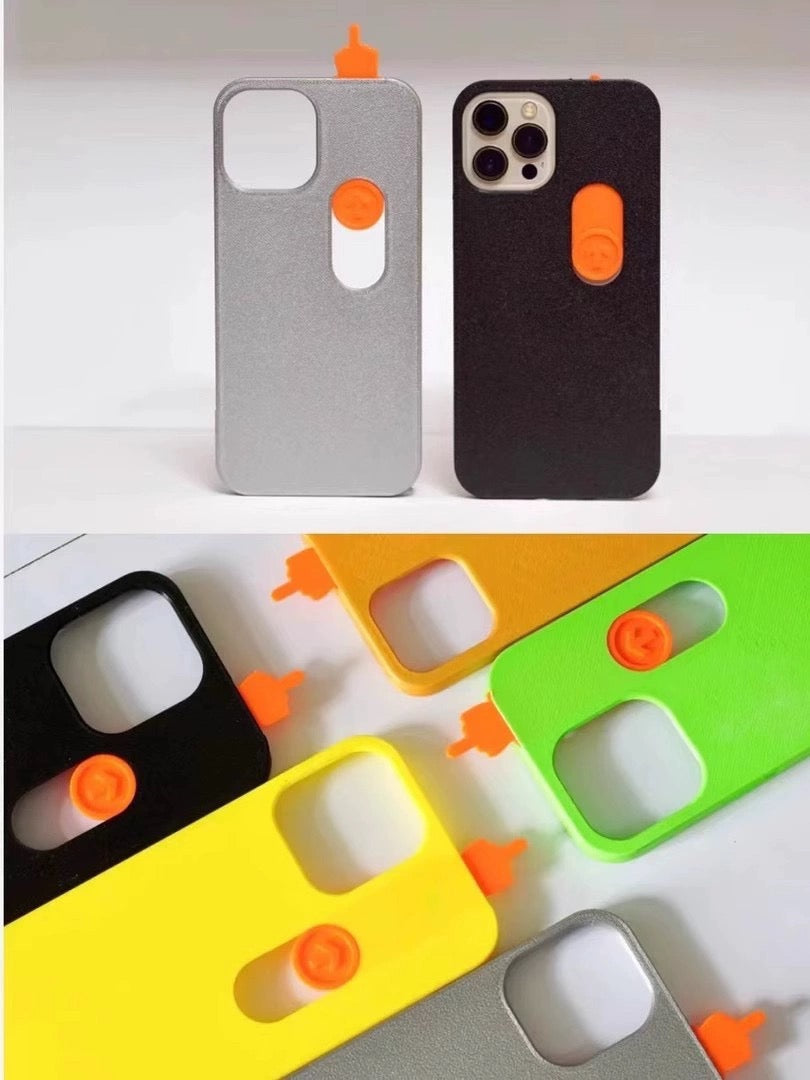 iPhone 15 Series 3D Printed Sliding Middle Finger Phone Case