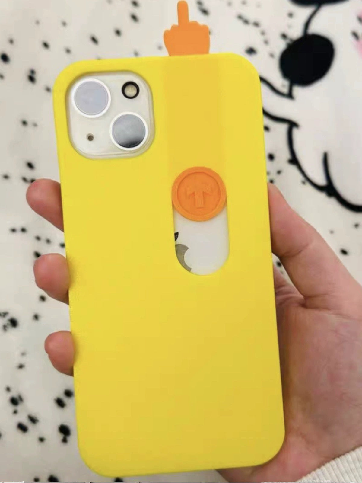 iPhone 15 Series 3D Printed Sliding Middle Finger Phone Case