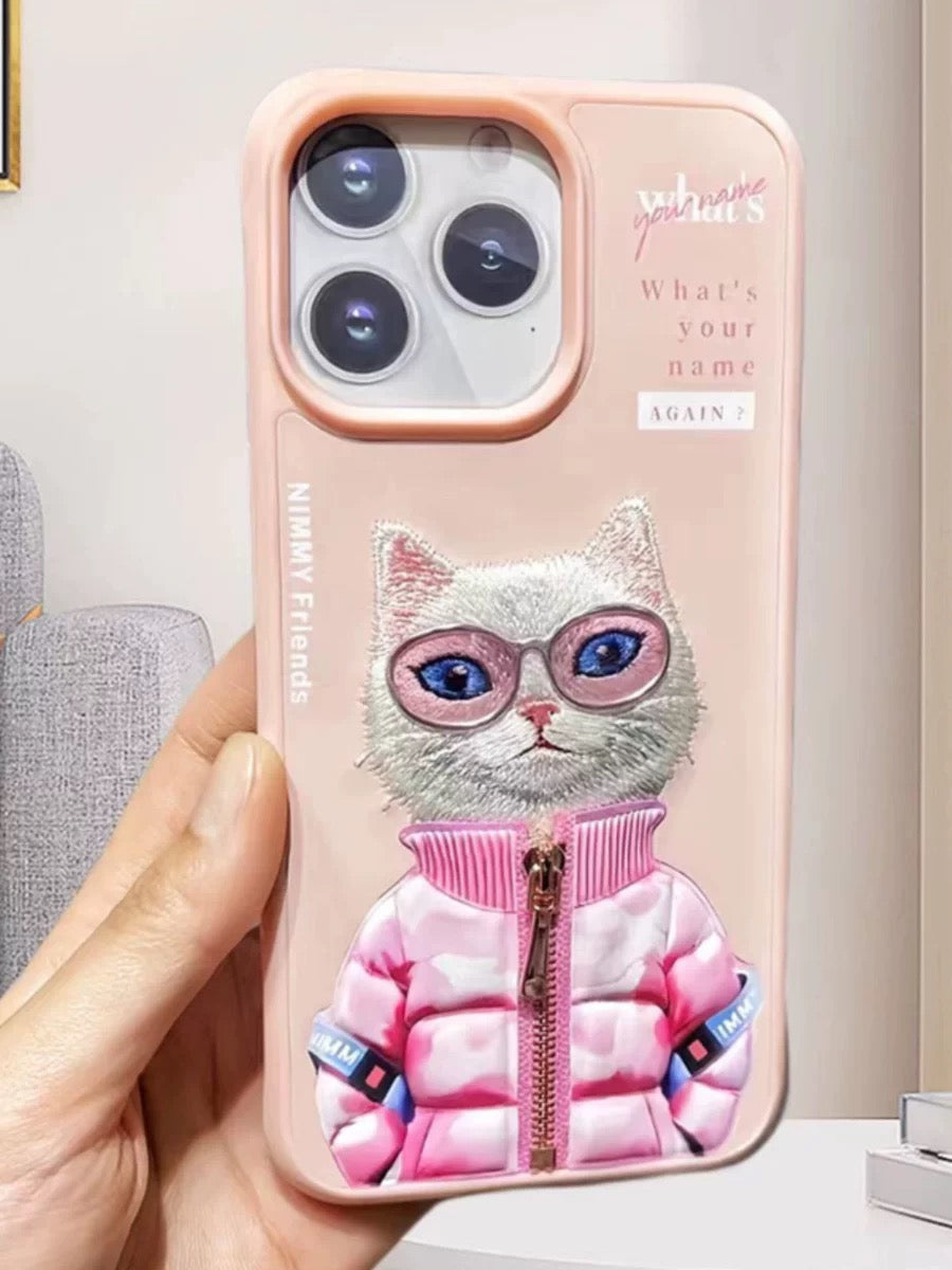 IPHONE 15 SERIES Premium Embroidery Animal Case