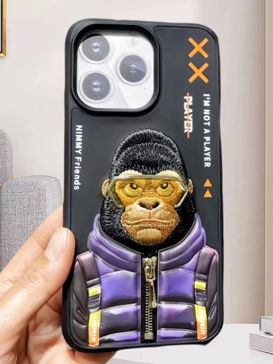IPHONE 15 SERIES Premium Embroidery Animal Case