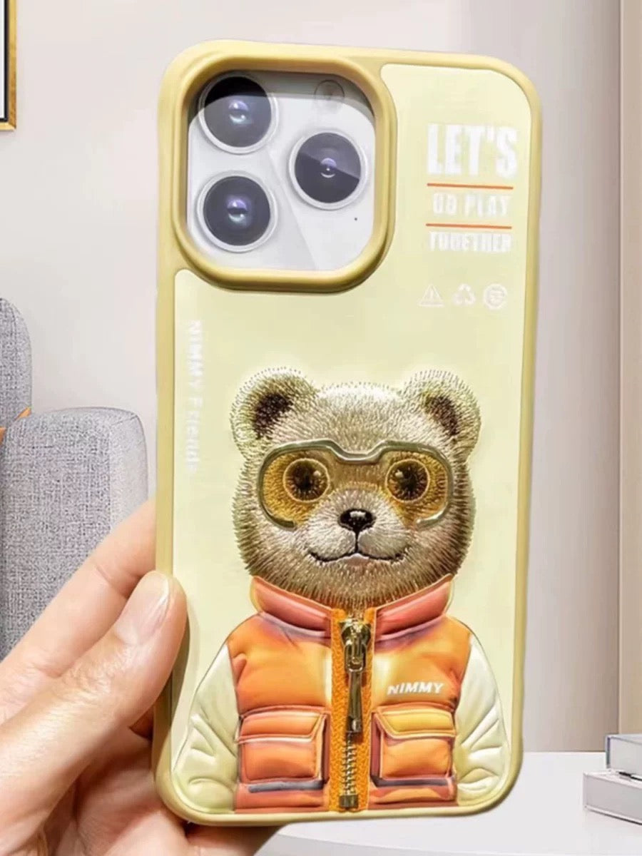 IPHONE 15 SERIES Premium Embroidery Animal Case