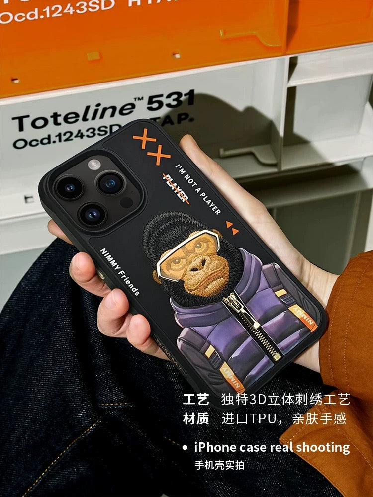 IPHONE 15 SERIES Premium Embroidery Animal Case