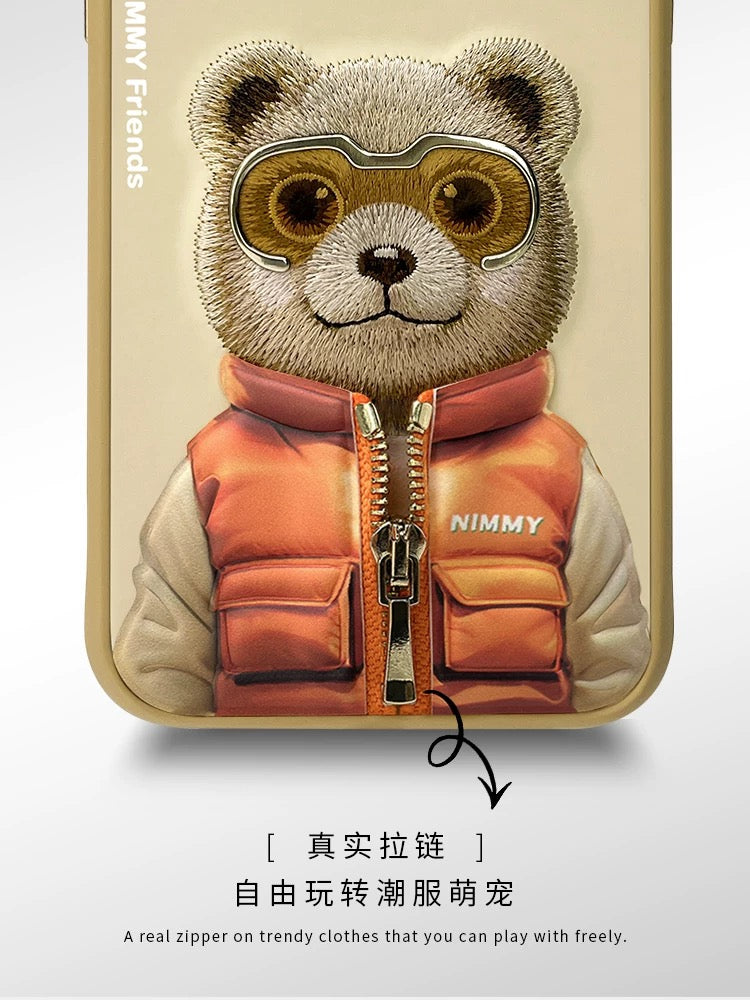 IPHONE 15 SERIES Premium Embroidery Animal Case