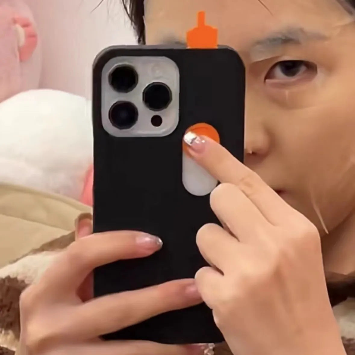 iPhone 15 Series 3D Printed Sliding Middle Finger Phone Case