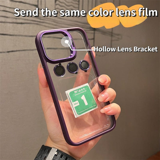 IPHONE ALL SERIES ALUMINUM ALLOY LENS FILM COVER BRACKET PROTECTIVE CASE